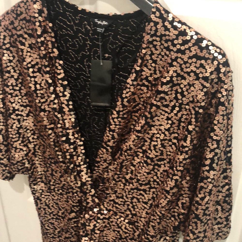 Rose gold Sequins dress
